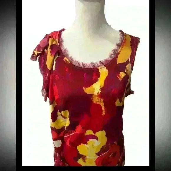 Simply Vera Wang Floral Fall Style Ruffle Dress - Picture 2 of 7